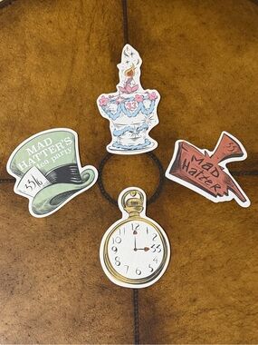 Disney Club 33 Alice In Wonderland Mad Tea Party Paper Coaster 4 Piece Set